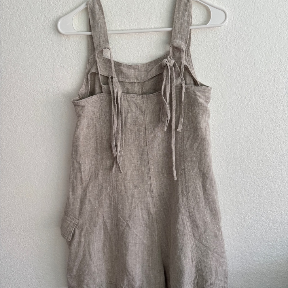 ALOHAS Beige Volta Linen Romper - Picture 6 of 7